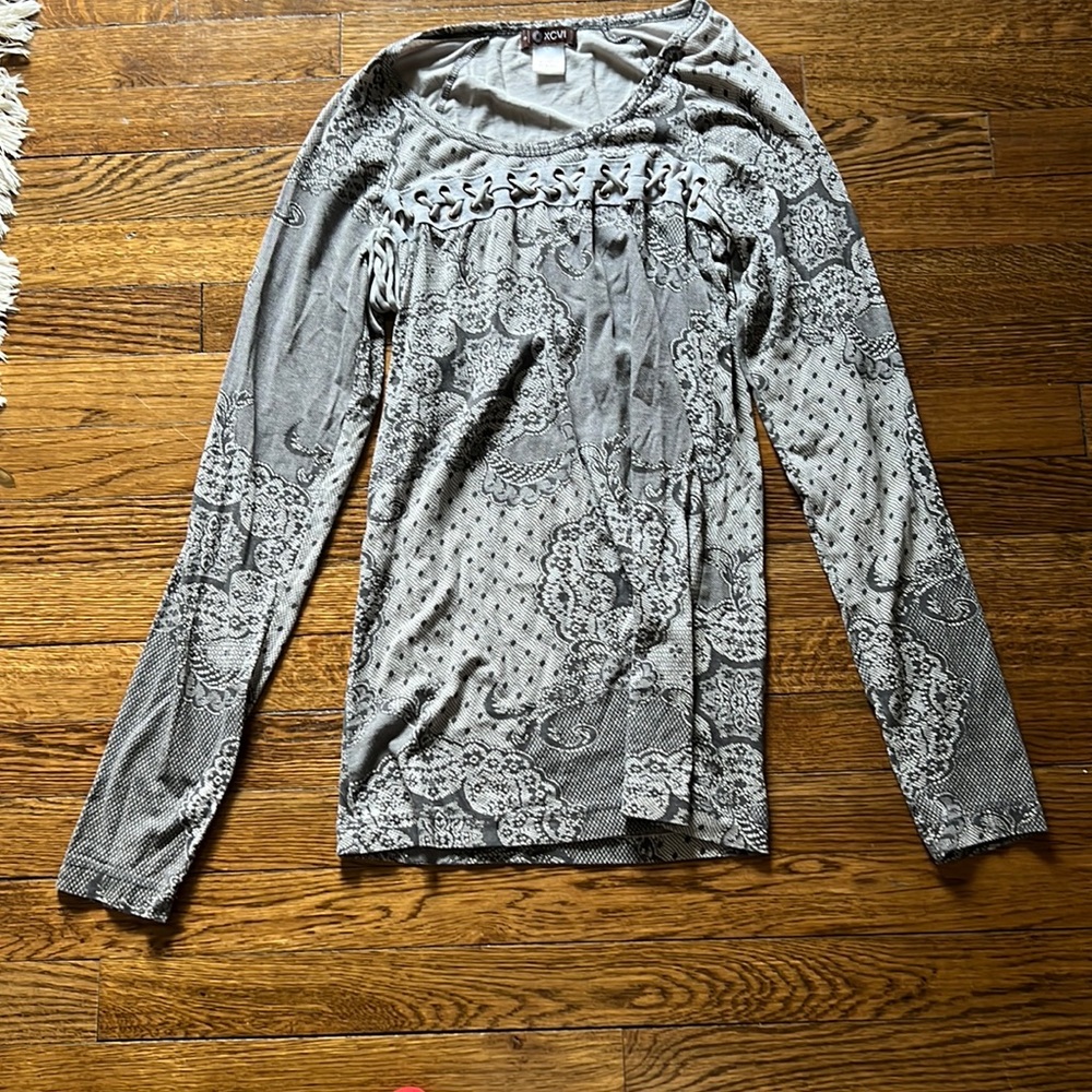 XCVI LONG SLEEVE TOP, SIZE S